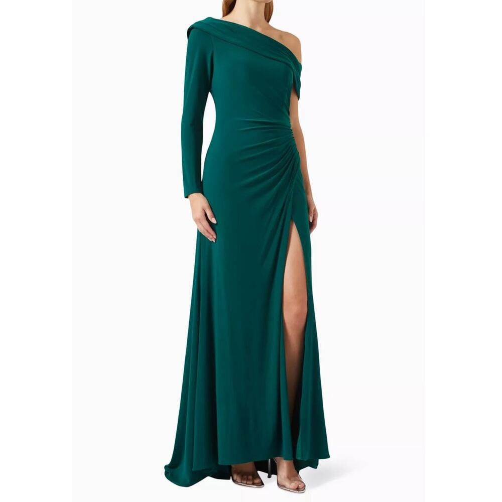 MAC DUGGAL Ruched Drop-shoulder Gown Size 4 Nwot